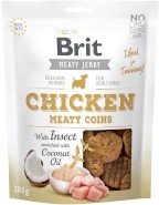 BRIT JERKY Snack CHICKEN Meaty Coins Drób Owady 200g