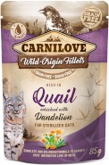 CARNILOVE CAT Pouch Quail Dandelion STERILIZED 85g