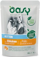 OASY Lifestage Kot KITTEN Chicken Kurczak w sosie 85g