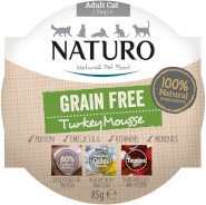 NATURO Adult Cat GF Indyk Turkey Mousse bez zbóż 85g