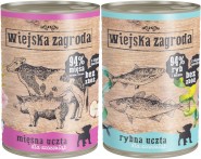WIEJSKA ZAGRODA Mięsna Uczta dla szczeniąt bezzbóż 400g