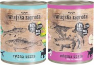 WIEJSKA ZAGRODA Mięsna Uczta dla szczeniąt bezzbóż 800g