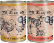 WIEJSKA ZAGRODA Królik z Cielęciną dla kociąt 400g