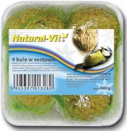 NATURAL-VIT Kule tłuszczowe dla ptaków zimujących 4szt.