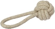 KERBL Piłka na sznurze z juty XL 21 cm Zabawka dla psa