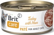 BRIT Care Cat GF Turkey Pate Ham Indyk Szynka Pasztet 70g