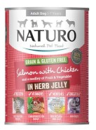 NATURO Adult Łosoś i Kurczak w ziołowej galarecie 390g