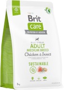 Brit Care Dog Sustainable Adult Medium Breed Chicken Insect 3kg