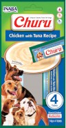 INABA Dog Churu 4P Chicken Tuna Kurczak Tuńczyk 4x14g