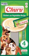 INABA Dog Churu 4P Chicken Vegetables Warzywa 4x14g