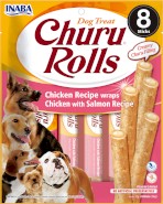 INABA Dog Churu Rolls Chicken Salmon Kurczak Łosoś 8x12g