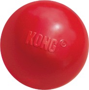 KONG Ball Exstreme czerwona z dziurą Piłka gumowa duża M/L