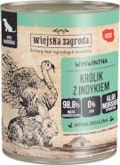 WIEJSKA ZAGRODA Królik z Indykiem bez zbóż 800g