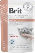 BRIT GF Veterinary Diet RENAL Cat Filety z Łososiem 85g