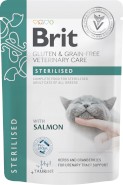 BRIT GF Veterinary Diet STERILISED Cat z Łososiem 85g