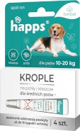 HAPPS Herbal Krople na pchły i kleszcze dla psów 10-20kg 4szt.