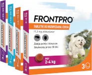 FRONTPRO Tabletki na pchły kleszcze 3szt. dla psa 2-4kg