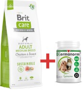Brit Care Dog Sustainable Adult Medium Breed Chicken Insect 12kg + EXTRA GRATIS za 50zł !