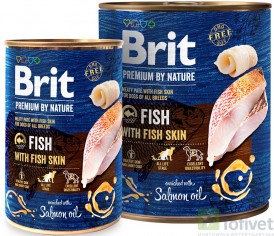 BRIT Premium by Nature FISH Rybia Skóra Olej Łososia 400g - Zdjęcie nr 2