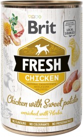 BRIT FRESH Chicken Sweet Potato Kurczak Ziemniaki 400g - Zdjęcie główne