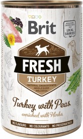 BRIT FRESH Turkey Peas Indyk Groch puszka 400g - Zdjęcie główne