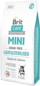 Brit Care MINI Grain Free LIGHT / STERILISED Królik i Łosoś 400g - Zdjęcie główne