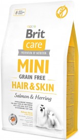 Brit Care MINI Grain Free HAIR / SKIN Śledź i Łosoś 400g