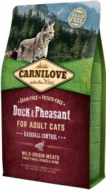 CARNILOVE Cat Adult Duck / Pheasant Hairball Control 2kg