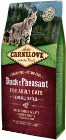 CARNILOVE Cat Adult Duck / Pheasant Hairball Control 6kg - Zdjęcie główne
