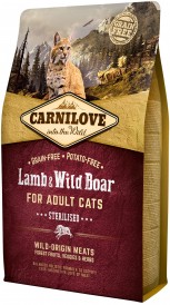 CARNILOVE Cat Adult Lamb / Wild Boar STERILISED 2kg - Zdjęcie główne