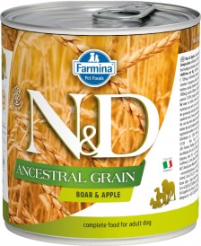 FARMINA ND DOG Ancestral Grain Boar Apple Dziczyzna Jabłko 285g - Zdjęcie główne