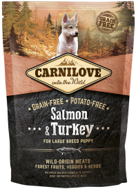 CARNILOVE Dog Puppy Large Salmon / Turkey 1,5kg - Zdjęcie główne