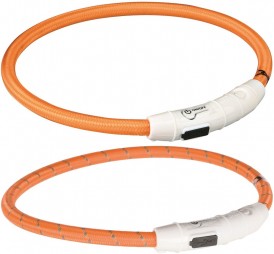 TRIXIE Obroża migająca USB Safer Life M-L Pomarańczowa - Zdjęcie główne