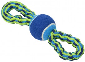 BUSTER COLOUR Zabawka linowa z podwójnym uchwytem 38cm - Zdjęcie główne