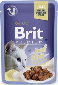 BRIT Premium Cat Jelly Fillets Beef WOŁOWINA galaretka 85g