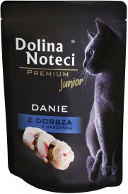 DOLINA NOTECI Premium Kot Junior Danie Dorsz Sardynki 10x85g PAKIET