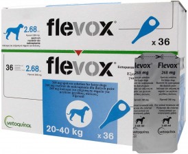 Vetoquinol FLEVOX Spot-On Psy 20-40kg na kleszcze pchły 3szt.