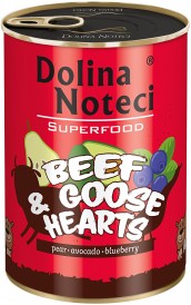 DOLINA NOTECI SUPERFOOD Wołowina i Serca Gęsi 400g