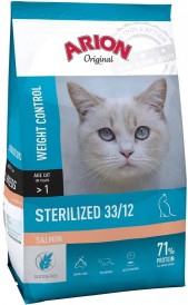 Arion Original Cat STERILISED SALMON Weight Control 33/12 7,5kg - Zdjęcie główne
