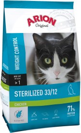 Arion Original Cat STERILISED CHICKEN Weight Control 33/12 7,5kg - Zdjęcie główne
