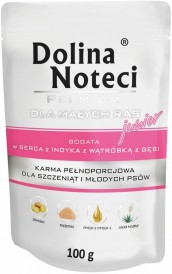 DOLINA NOTECI Premium MAŁE RASY JUNIOR Indyk Gęś 100g - Zdjęcie główne