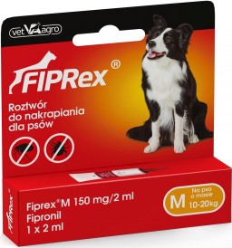 FIPREX Spot-On Krople na kleszcze pchły M 10-20kg 3szt.