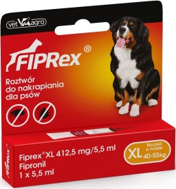 FIPREX Spot-On Krople na kleszcze pchły XL 40-55kg 3szt. - Zdjęcie główne