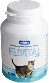 MIKITA FELVITAL + TRAN 50g Witaminy dla kota 100tabl. - Zdjęcie główne