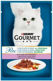 PURINA GOURMET Perle mini Fileciki z Dziczyzną i warzywami 85g - Zdjęcie główne
