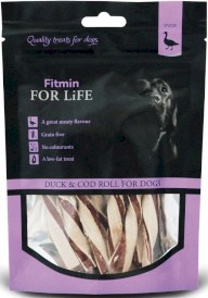 FITMIN Dog For Life Treat Duck / Cod Roll Kaczka Ryba 70g