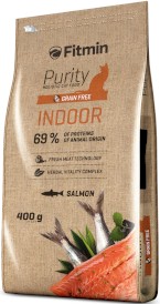 FITMIN Cat Purity GF Indoor Łosoś Bez zbóż 400g - Zdjęcie główne