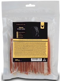 FITMIN Dog For Life Treat Chicken / Cod Sandwich 200g