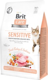 BRIT CARE Cat GF Adult SENSITIVE Digestion Indyk Łosoś 2kg - Zdjęcie główne