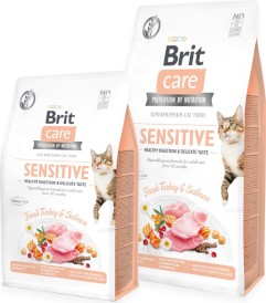 BRIT CARE Cat GF Adult SENSITIVE Digestion Indyk Łosoś 2kg - Zdjęcie nr 2